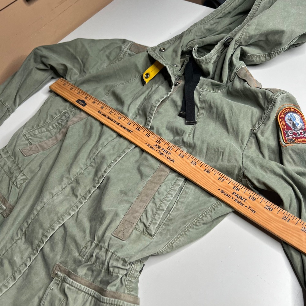Parajumpers Colonial Series Green Cotton Field Jacket Hooded Parka Womens Small - Picture 4 of 7